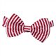 Pets -  Dog Bow Tie in Red & White Stripes