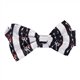 Pets - Dog Bow Tie in White & Black with Skull Design