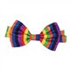 Pets - Dog Bow Tie in Rainbow Coloured Stripes