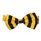 Pets - Dog Bow Tie In Yellow & Black Stripes